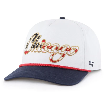 Casquette ajustable patriotique blanche Chicago Bears '47 pour homme