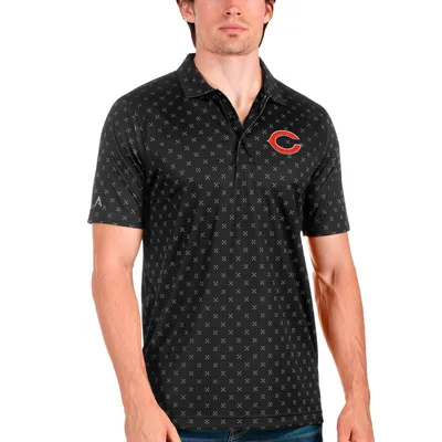 Men's Antigua White/Black Chicago Bears Groove Polo Size: Medium