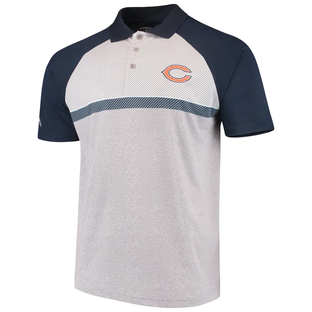 Antigua Men's Antigua Gray/Navy Chicago Bears Momentum Polo