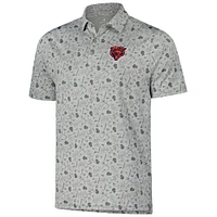 Polo Relentless Antigua gris chiné pour homme des Chicago Bears