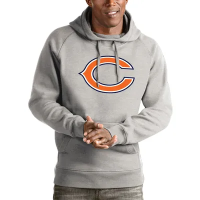 Men's Antigua White Cincinnati Bengals Logo Victory Pullover Hoodie