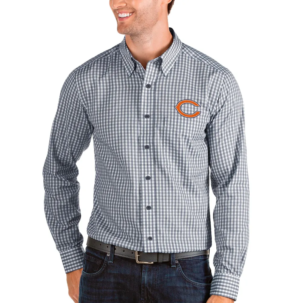 Lids Chicago Bears Antigua Structure Long Sleeve Woven Button-Down