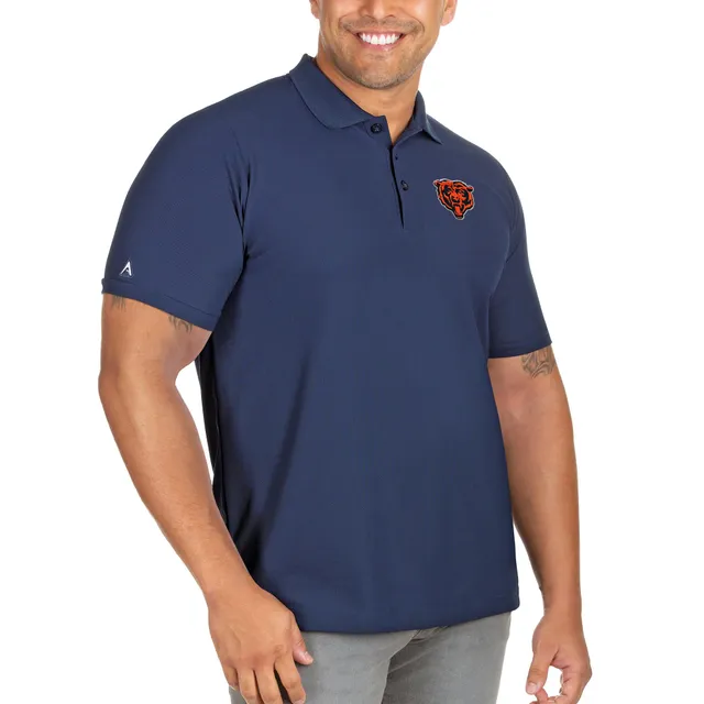 Chicago Bears Cutter & Buck Big Tall Advantage Long Sleeve Polo - Navy