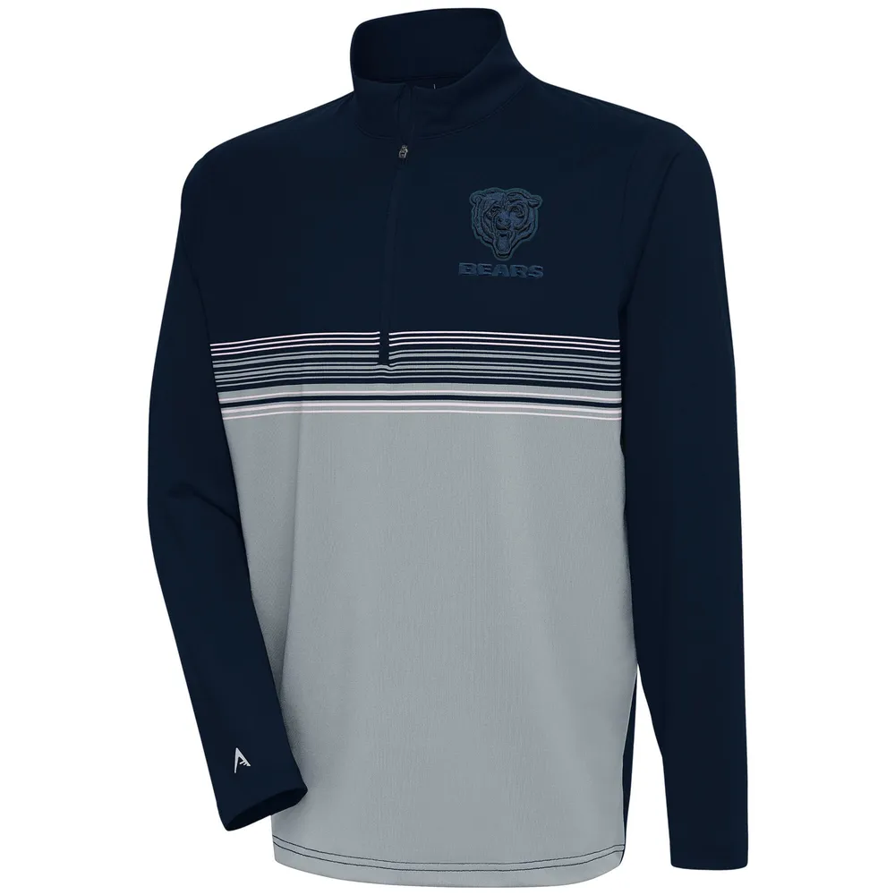 Antigua Women's Chicago Bears Upgrade Navy Heather Quarter-Zip