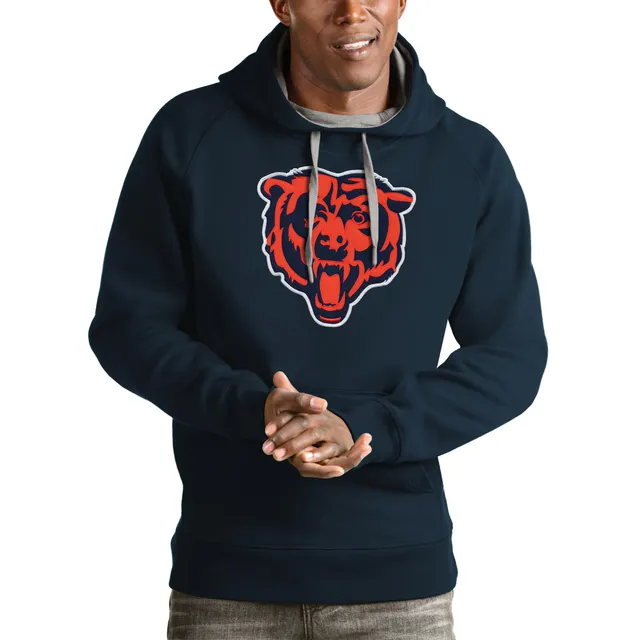 Women's Fanatics Branded Navy Chicago Bears Iconic Cotton Fleece Checklist  Pullover Hoodie