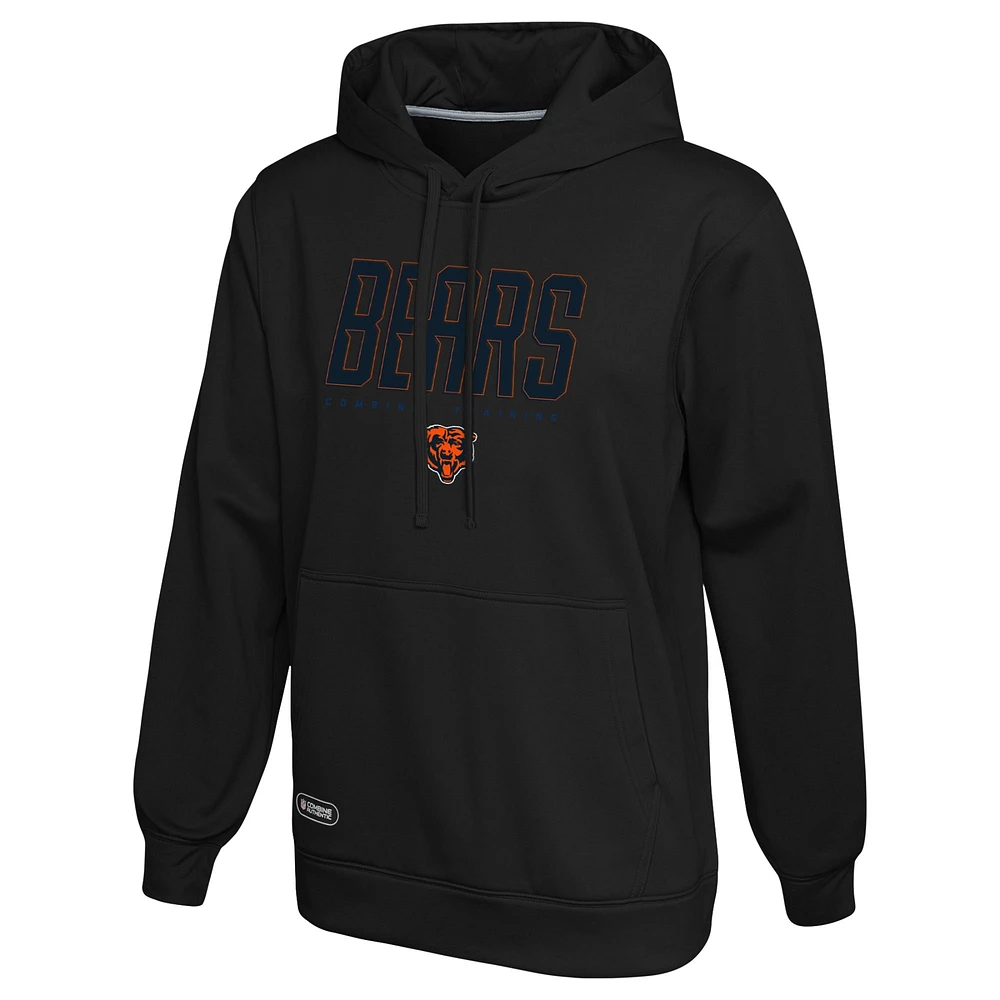 Men's Black Chicago Bears Combine Authentic Pullover Hoodie