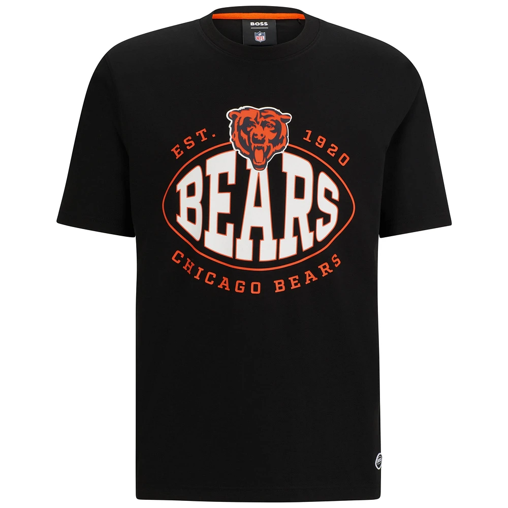 T-shirt noir BOSS X NFL Chicago Bears Trap pour hommes