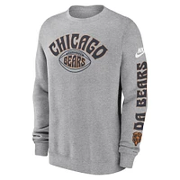 Men's Chicago Bears  Nike Charcoal Rewind Club Pullover Sweatshirt