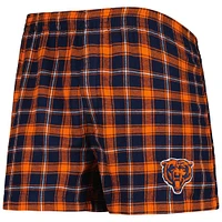 Boxer en flanelle Chicago Bears Ledger de Concepts Sport pour homme, bleu marine/orange