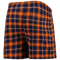 Boxer en flanelle Chicago Bears Ledger de Concepts Sport pour homme, bleu marine/orange