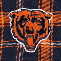 Boxer en flanelle Chicago Bears Ledger de Concepts Sport pour homme, bleu marine/orange
