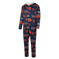 Costume Union entièrement zippé en micropolaire Concepts Sport pour hommes, bleu marine, Chicago Bears Roadway