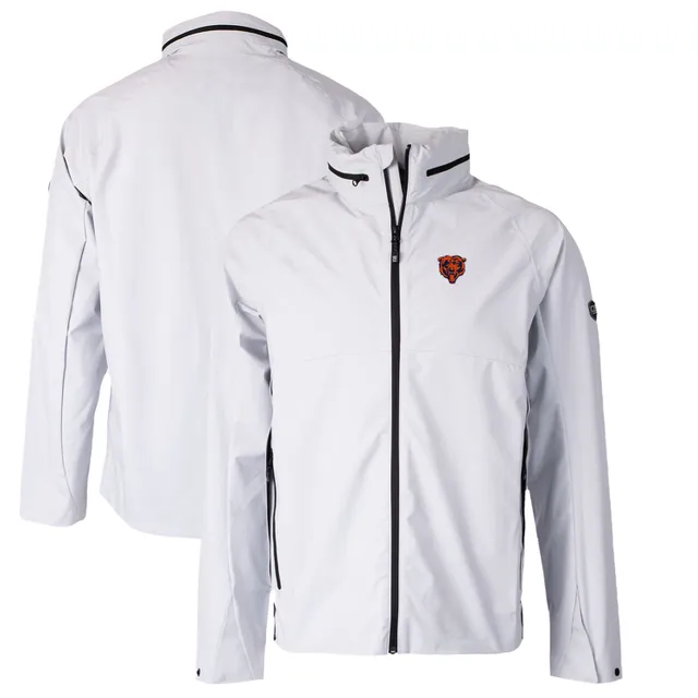 Men's Cutter & Buck Gray Miami Dolphins Throwback Logo Vapor Water Repellent Stretch Full-Zip Rain Jacket Size: Medium