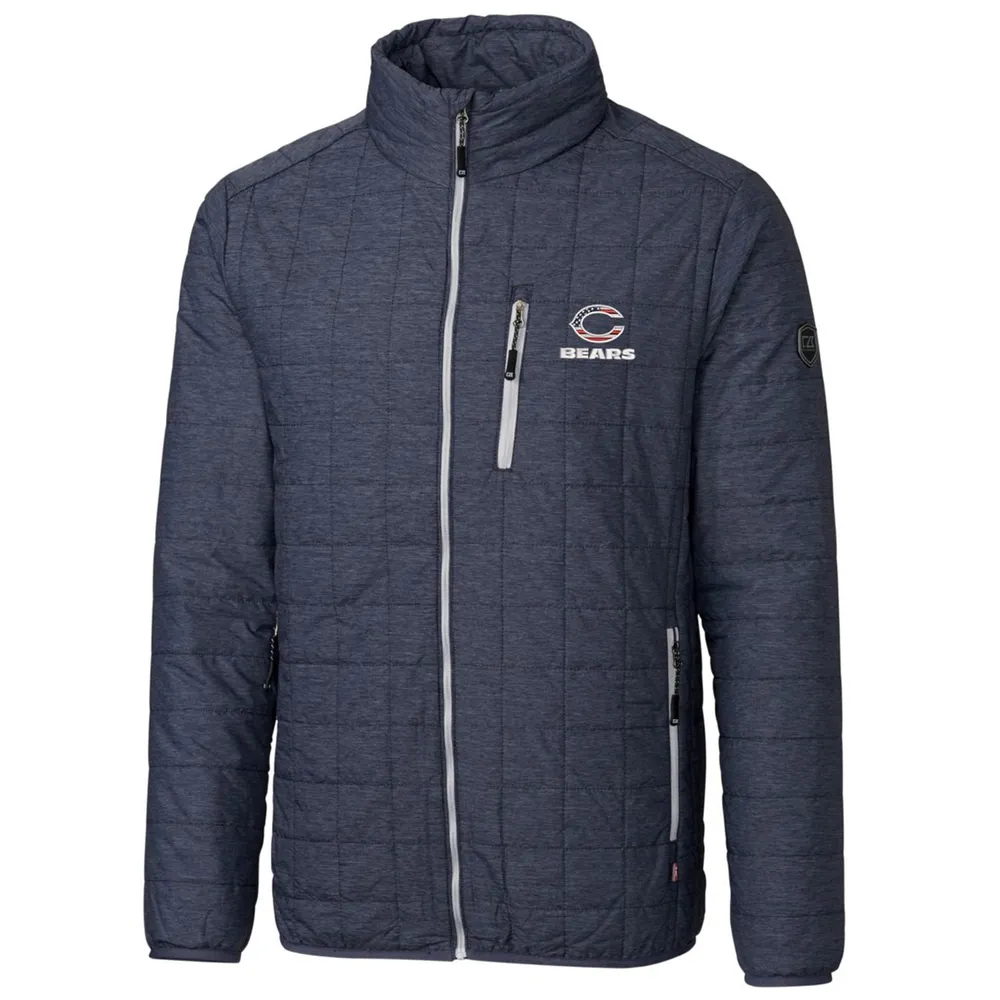 Fanatics Branded Chicago Bears Heathered Charcoal Big & Tall Quarter-Zip Jacket