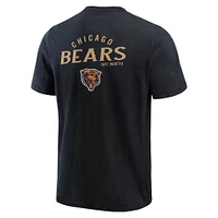 T-shirt Henley délavé noir pour homme de la collection Darius Rucker Fanatics des Chicago Bears