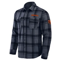 Chemise boutonnée à carreaux bleu marine pour homme de la collection Darius Rucker Fanatics, motif Chicago Bears