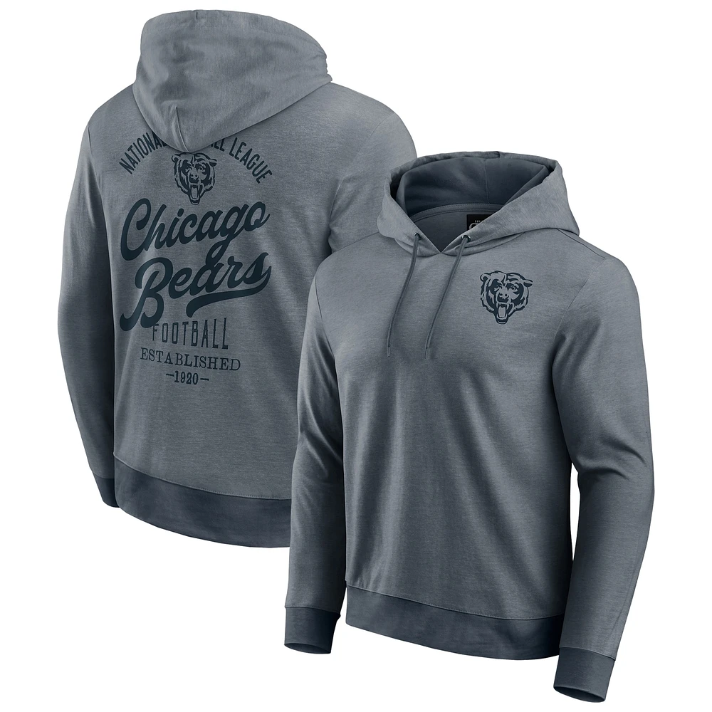 Sweat à capuche en tricot ton sur pour homme de la collection Darius Rucker Fanatics, bleu marine, Chicago Bears