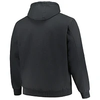 Dunbrooke Charcoal Chicago Bears Big & Tall Dakota Sweat à capuche en toile Veste entièrement zippée pour homme