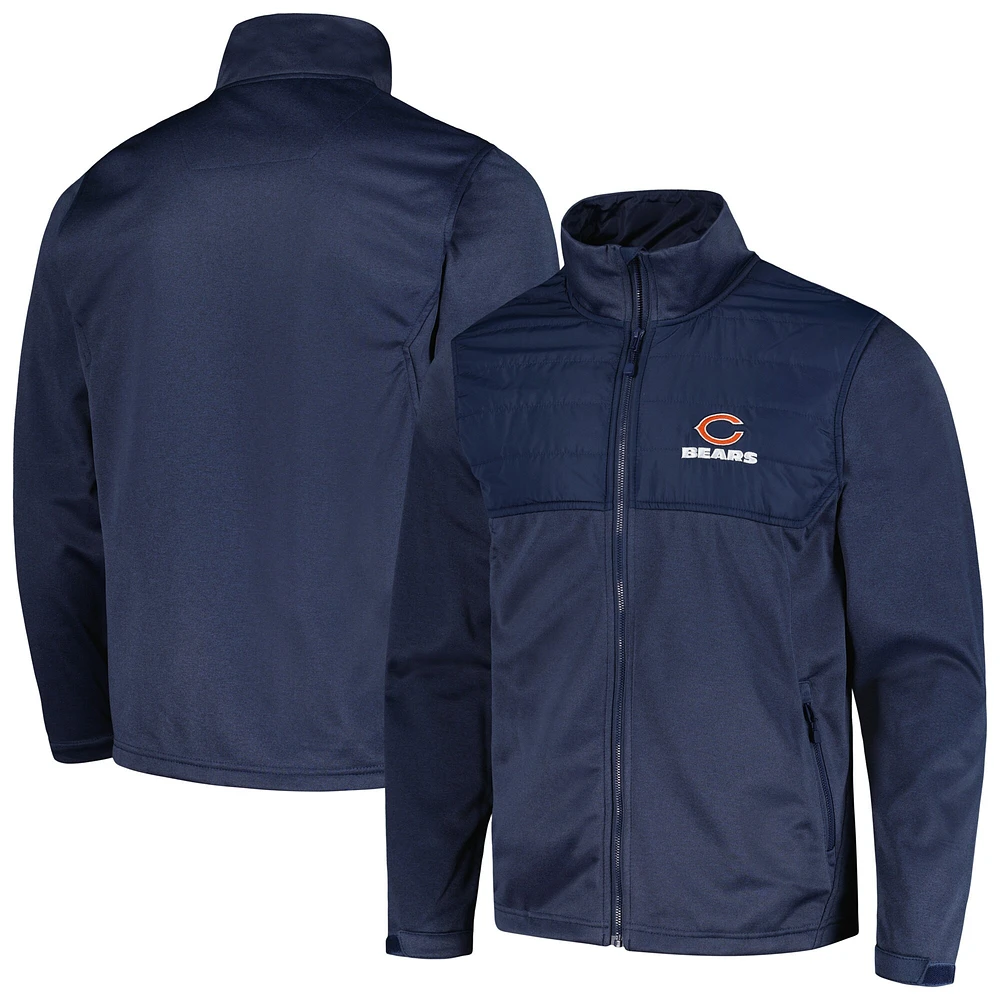 Veste Dunbrooke Heather Navy Chicago Bears Explorer Tech Full-Zip pour homme