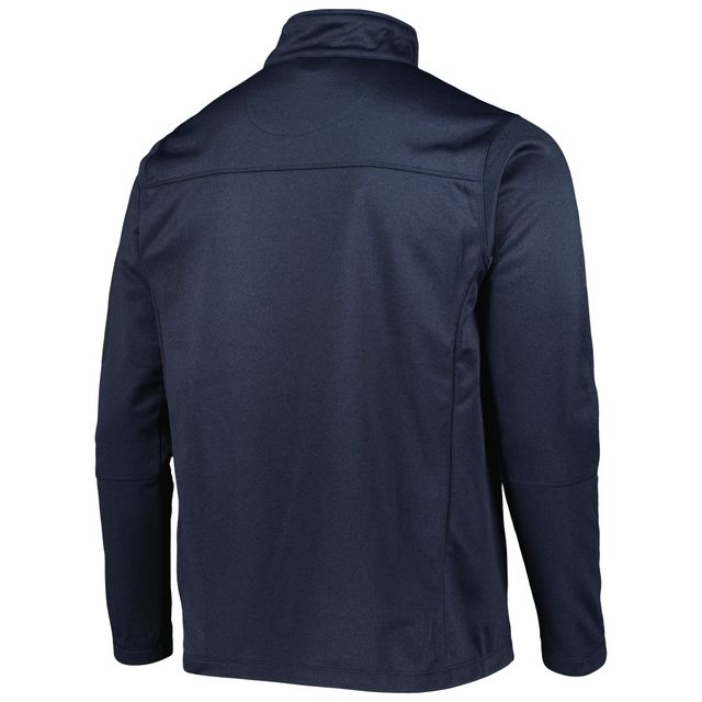 Veste à fermeture éclair intégrale en polaire technique enduite Freestyle Chicago Bears de Dunbrooke Heather Navy pour homme