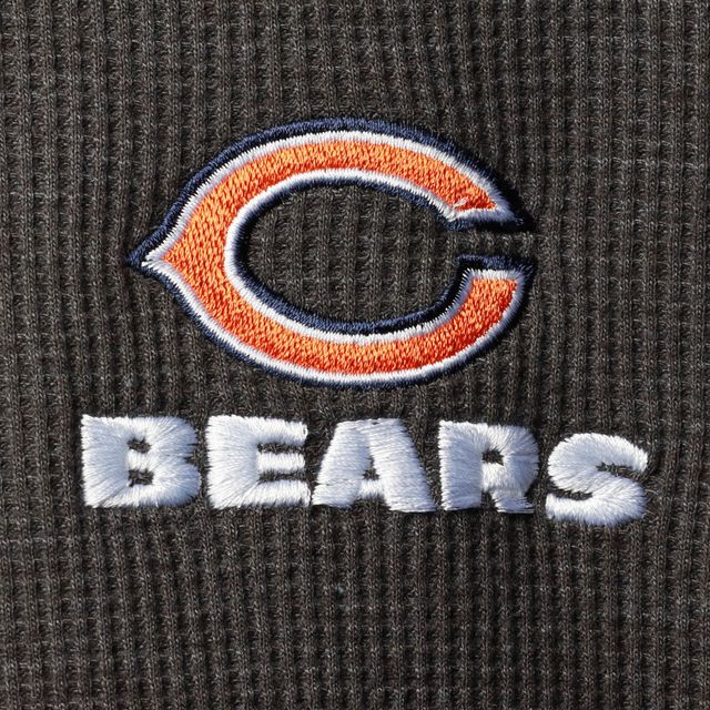 Dunbrooke Heathered Grey Chicago Bears Logo Maverick Thermal Henley T-shirt à manches longues pour hommes