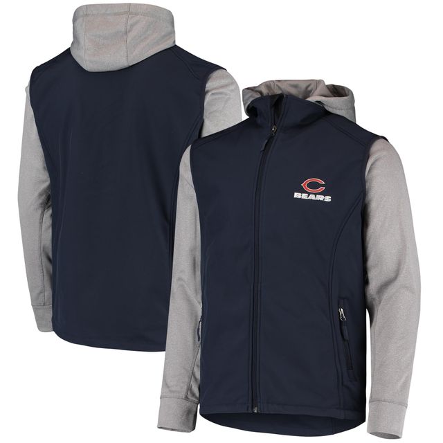 Veste entièrement zippée Dunbrooke pour hommes, bleu marine/gris, Chicago Bears Alpha