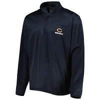 Men's Dunbrooke Navy Chicago Bears All-Star Tech Quarter-Zip Top