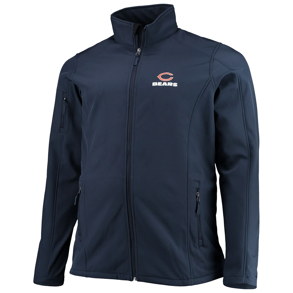 Men's Dunbrooke Navy Chicago Bears Big & Tall Sonoma Softshell Full-Zip Jacket