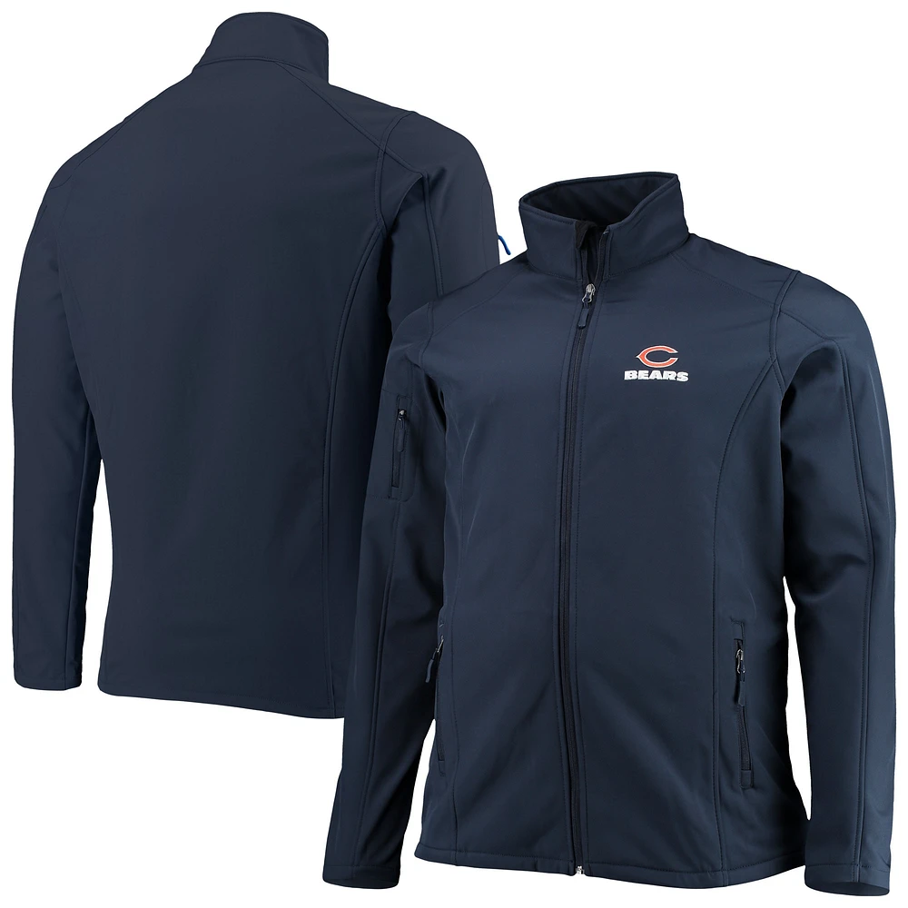 Men's Dunbrooke Navy Chicago Bears Big & Tall Sonoma Softshell Full-Zip Jacket