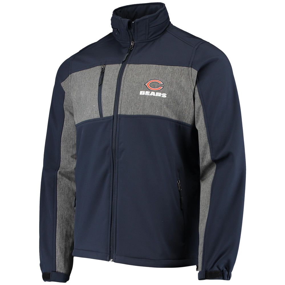 Men's Dunbrooke Navy Chicago Bears Circle Zephyr Softshell Full-Zip Jacket