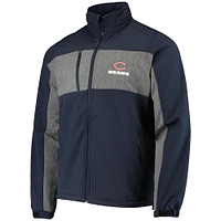 Men's Dunbrooke Navy Chicago Bears Circle Zephyr Softshell Full-Zip Jacket