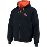 Men's Dunbrooke Navy Chicago Bears Craftsman Thermal-Lined Full-Zip Hoodie