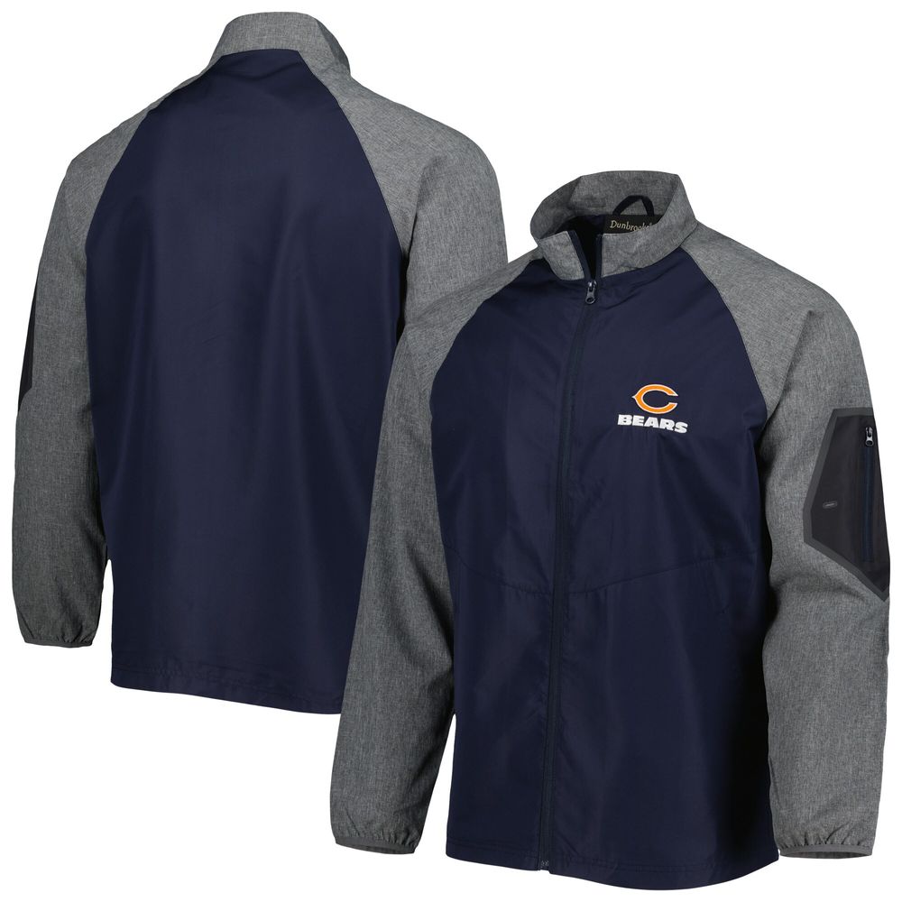 Dunbrooke Men's Dunbrooke Navy Chicago Bears Hurricane Raglan Full-Zip Windbreaker  Jacket