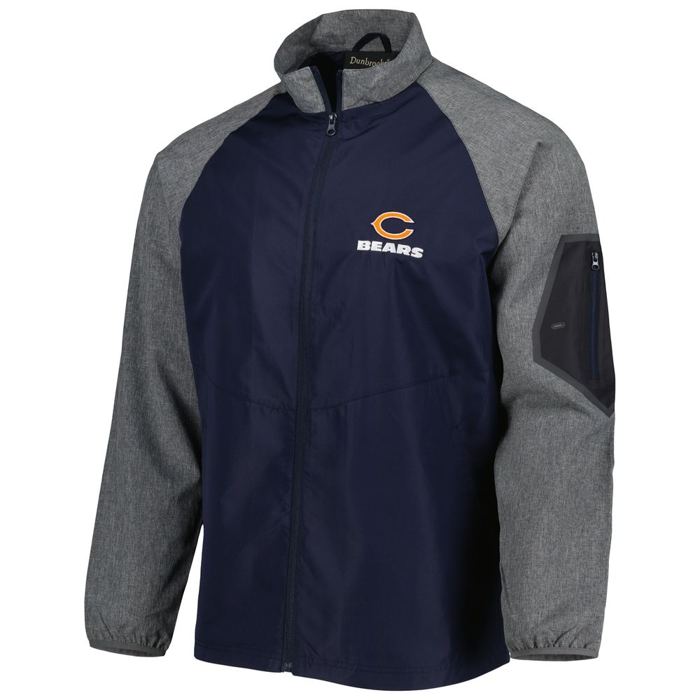 Men's Dunbrooke Navy Chicago Bears Hurricane Raglan Full-Zip Windbreaker Jacket