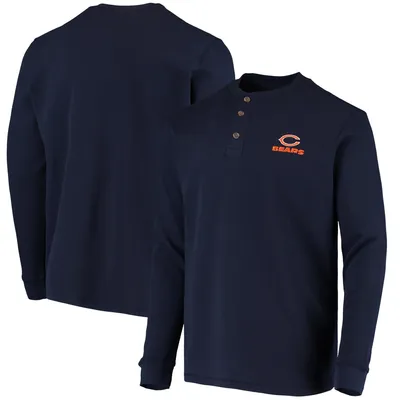 Chicago Bears Dunbrooke Logo Maverick Thermal Henley Long Sleeve T-Shirt - Navy