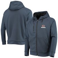 Men's Dunbrooke Navy Chicago Bears Shag Tri-Blend Full-Zip Raglan Hoodie