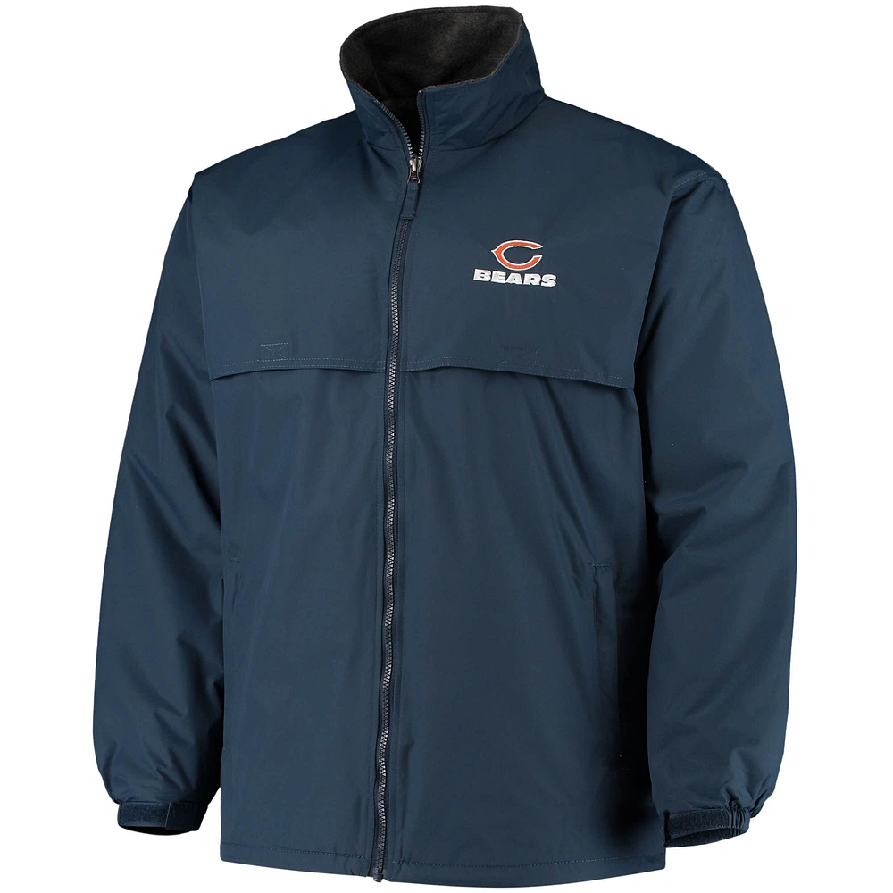 Men's Dunbrooke Navy Chicago Bears Triumph Fleece Full-Zip Jacket