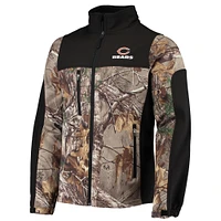 Men's Dunbrooke Realtree Camo/Black Chicago Bears Circle Hunter Softshell Full-Zip Jacket