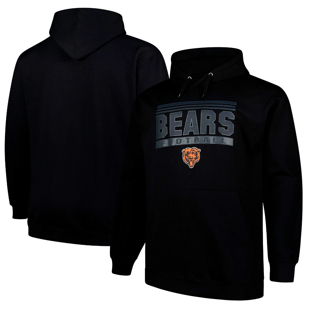 Sweat à capuche Big & Tall Pop pour hommes Fanatics Black Chicago Bears