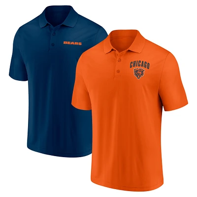 Ensemble de deux polos Fanatics Chicago Bears Lockup pour hommes