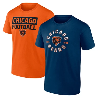 Pack combiné de t-shirts Fanatics Chicago Bears Serve pour hommes