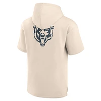 Men's Fanatics Cream Chicago Bears Elements Future Ground Lettering Short Sleeve Pullover Hoodie