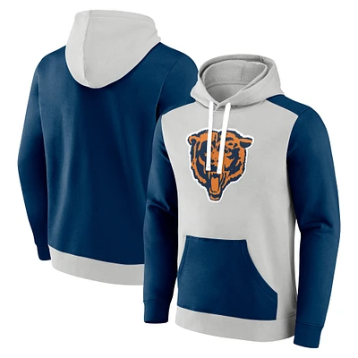 Sweat à capuche Fanatics pour hommes gris/marine Chicago Bears Gridiron Classics Lost Step