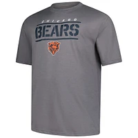 Men's Fanatics Heather Gray Chicago Bears Big & Tall Top Notch T-Shirt