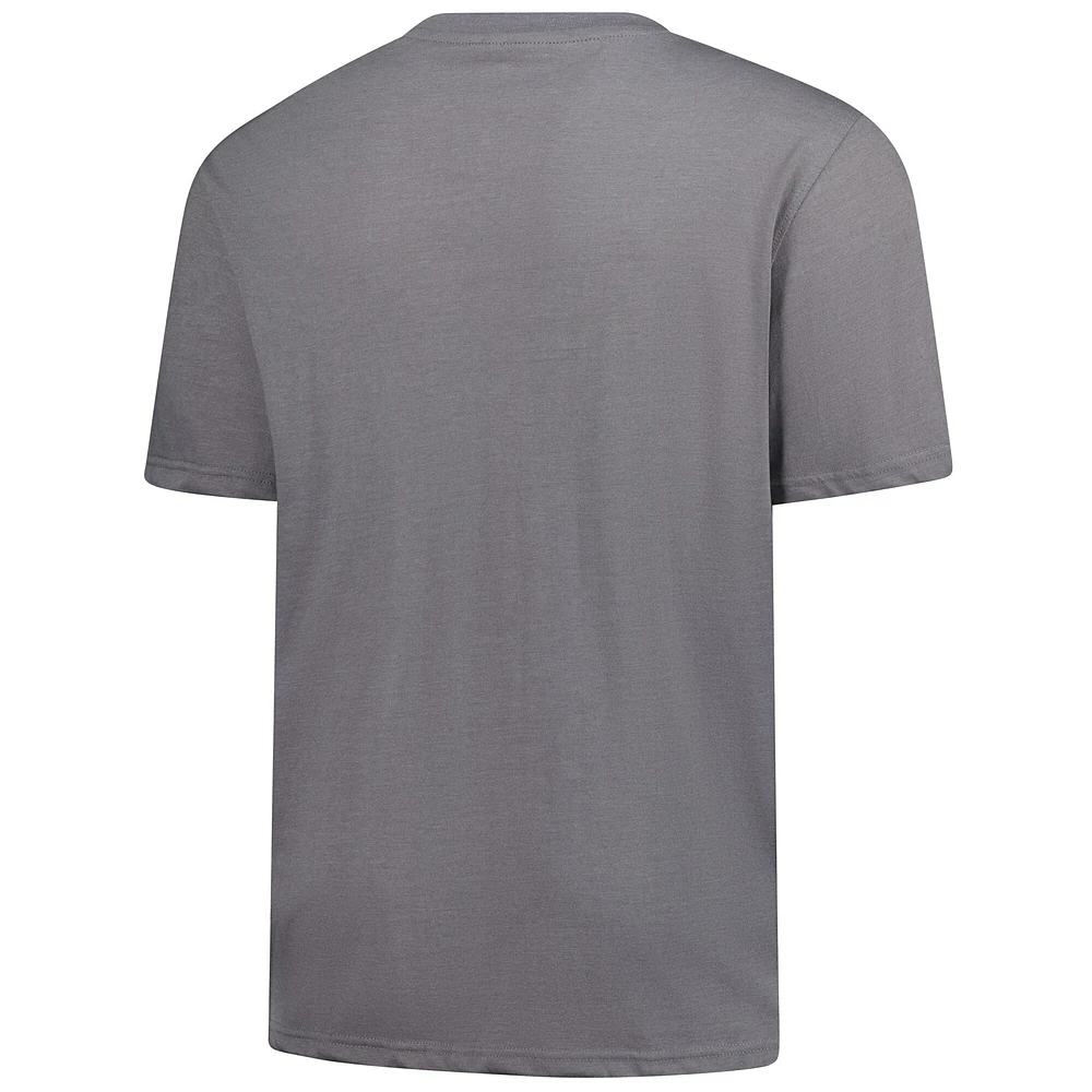 Men's Fanatics Heather Gray Chicago Bears Big & Tall Top Notch T-Shirt
