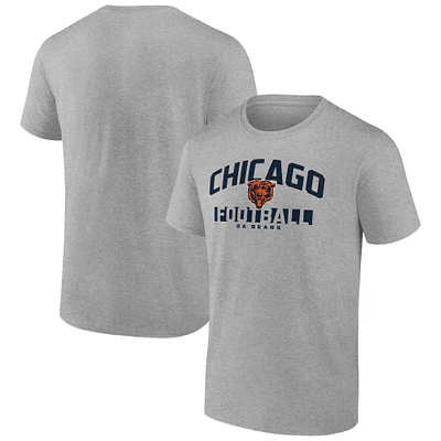 Men's Fanatics Heather Gray Chicago Bears Screen Blocking T-Shirt
