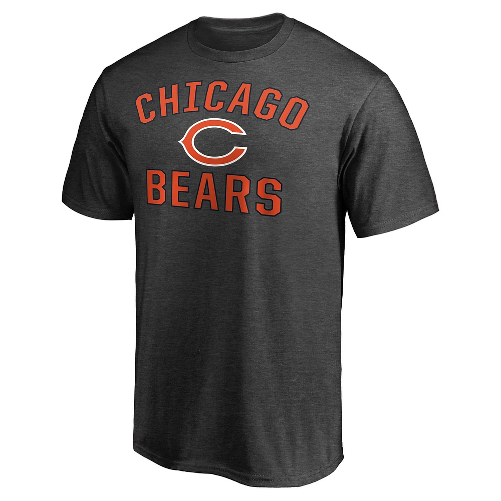 Men's Fanatics Heathered Charcoal Chicago Bears Victory Arch T-Shirt