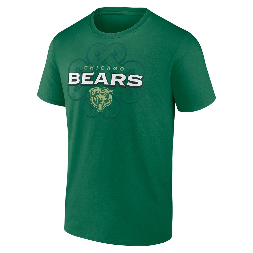 Men's Fanatics Kelly Green Chicago Bears Celtic Luck T-Shirt