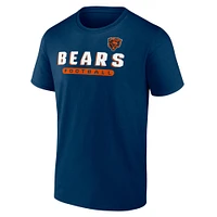 Chicago Bears Fanatics pour hommes bleu marine/gris chiné - Pack combiné de t-shirts
