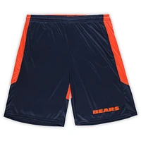 Men's Fanatics Navy/Orange Chicago Bears Big & Tall Launch Shorts